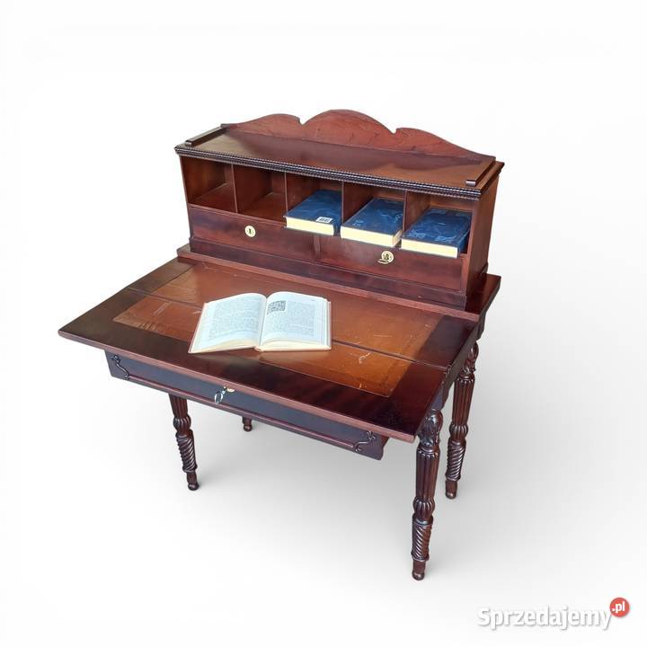 Orzechowe Biurko Sekretarzyk Biedermeier Suchorzew