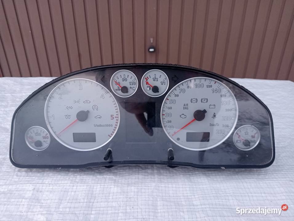 licznik białe zegary do audi a6 c5