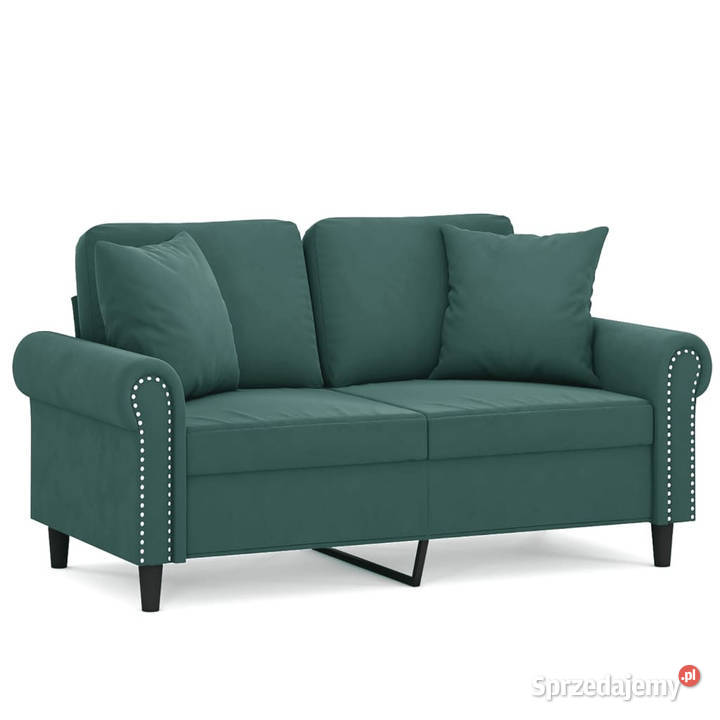 2osobowa sofa z poduszkami ciemnozielona 120 Dom i Ogród Warszawa