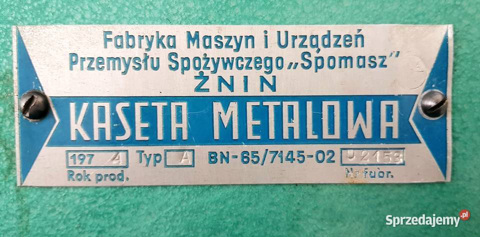 stara kasetka metalowa PRL 1974r Ruda Śląska