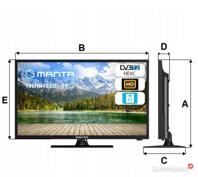 19 DVBT2 19cale Telewizory Łódź