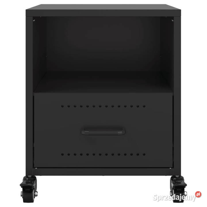 Szafka nocna czarna 36x39x435 stal WM846704