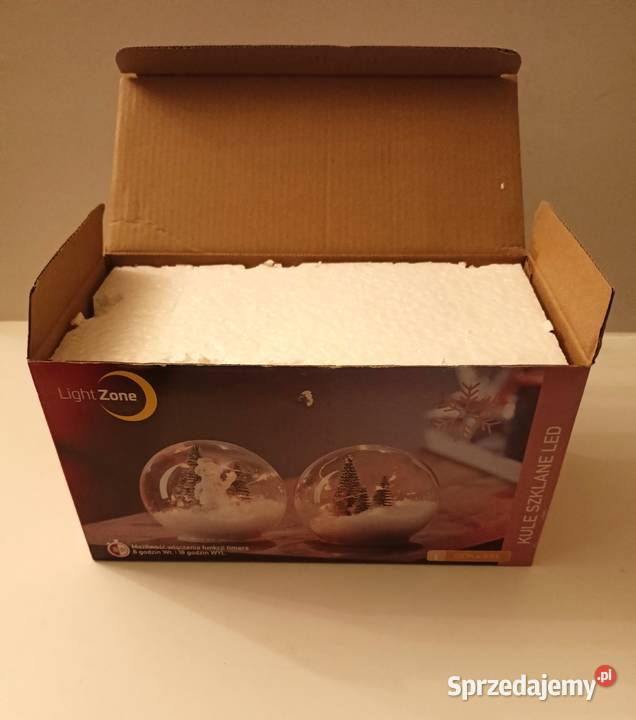 Kule szklane bożenarodzeniowe podświetlane LED