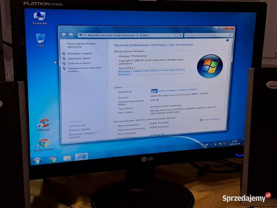 Komputer stacjonarny z monitorem LG Flatron Przemyśl