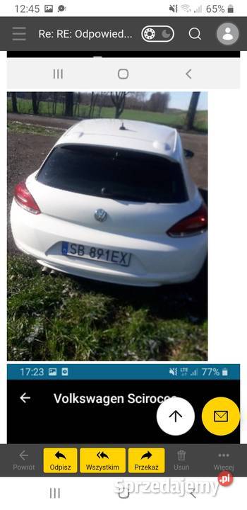 Sprzedam vw scirocco 2009 przebieg 185000 kolor Bielsko-Biała sprzedam