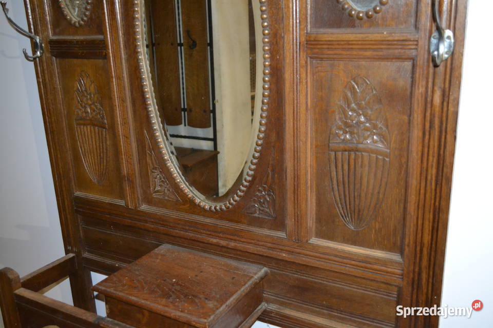 wieszak garderoba secesyjna 1930 dąb sprzedam