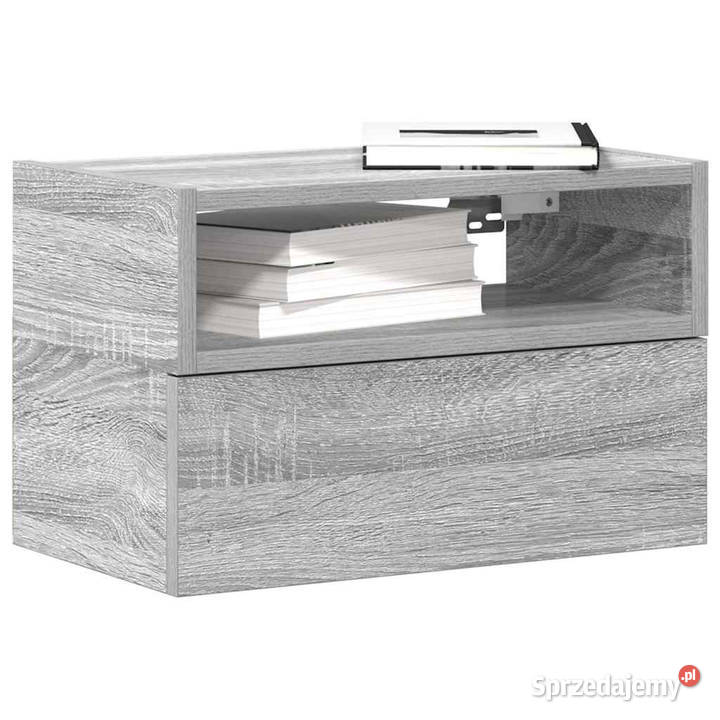 Wisząca szafka nocna szary dąb sonoma 45x26x285 Warszawa