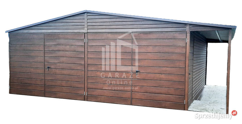 GARAŻ BLASZANY 6m x 58m wiata dwuspad 2x Brama Sprzedaż Wieliczka