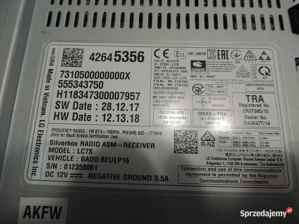 OPEL ASTRA K 5 RADIO NAWIGACJA 42645356 kujawsko-pomorskie