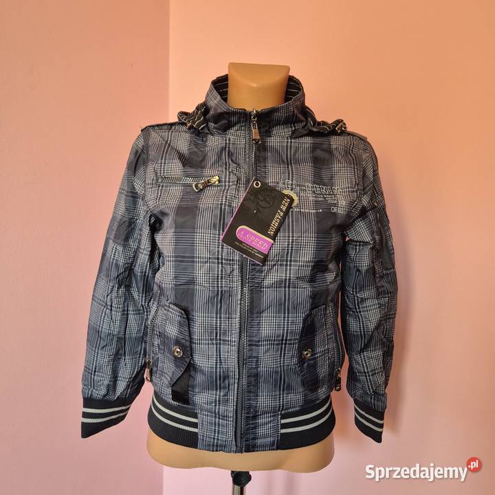Dwustronna kurtka młodzieżowa rozmiar 134 uniseks Brzesko