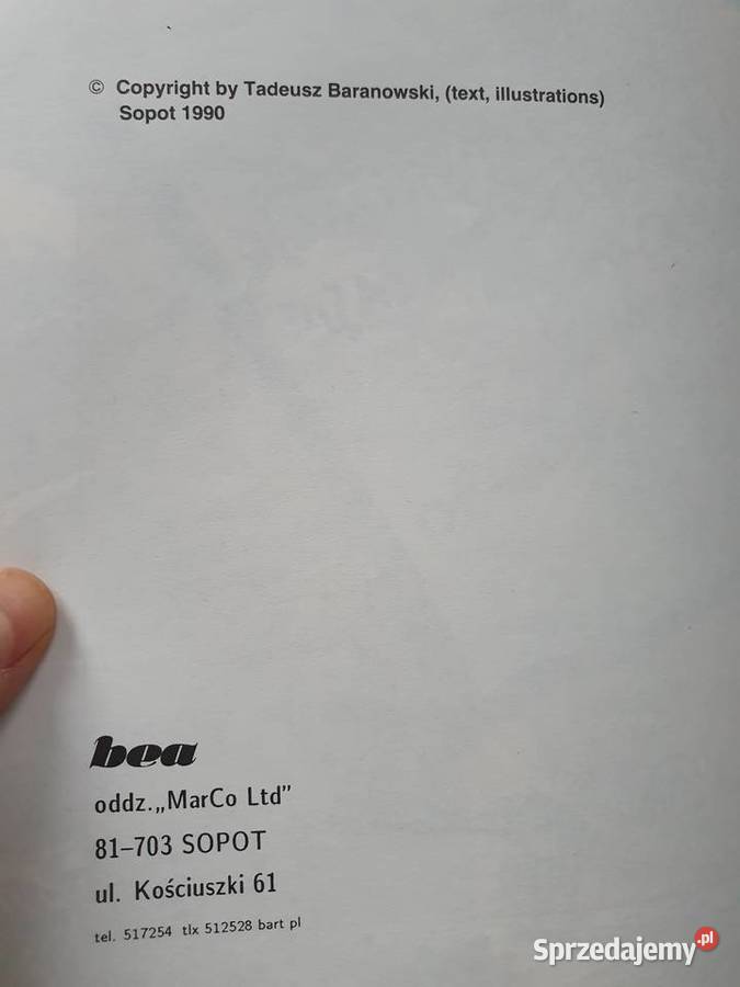 Przepraszam Remanent Tadeusz Baranowski wydanie Gdynia