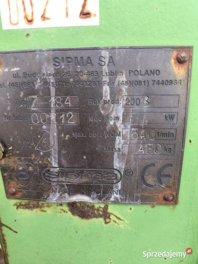 Kosiarka dyskowa Sipma Preria Z184 Sipma Okalew