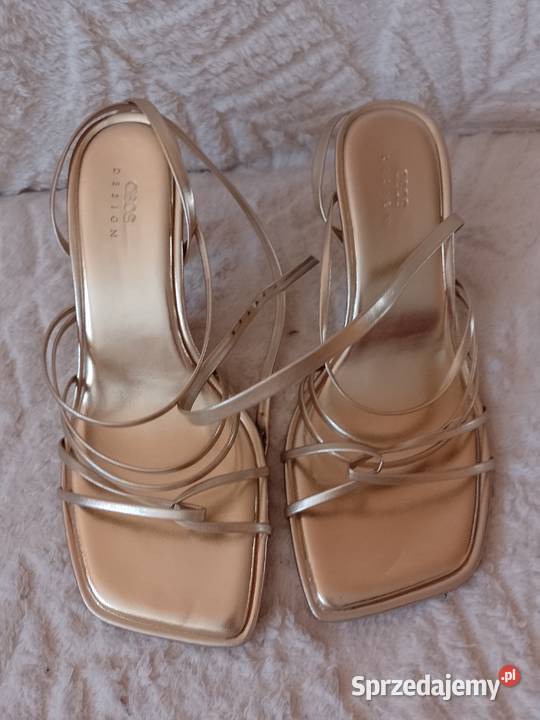 40 ASOS Złote sandałki wieczorowe z Londynu 26cm Kraków