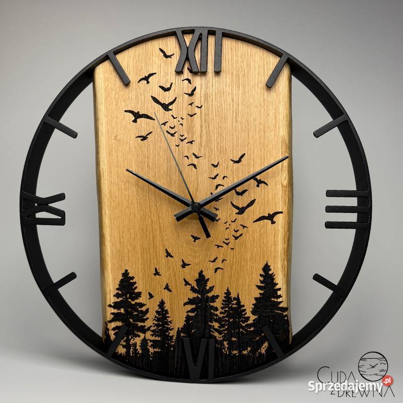 drewniane zegary na ścianę indywidualne ścienny