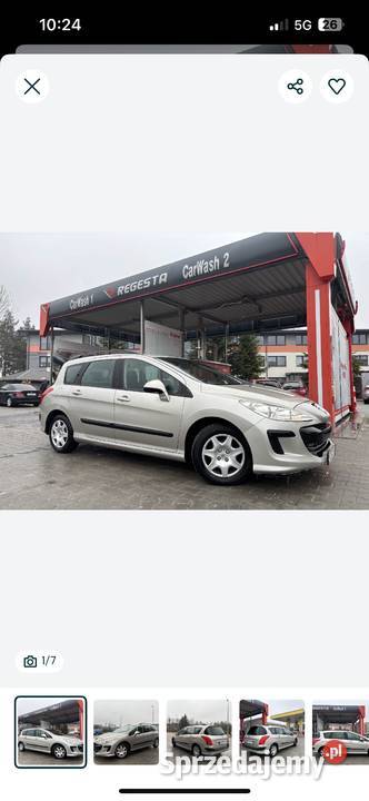 Peugeot 308 14 Benzyna 90 2008 świętokrzyskie Pińczów