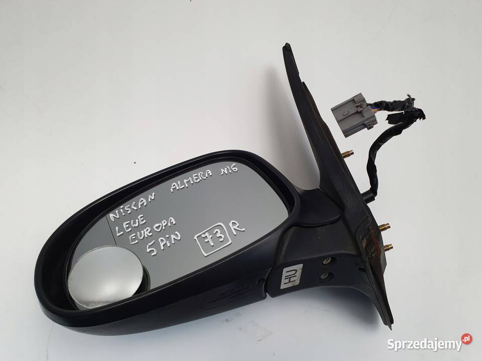 LUSTERKO Nissan Almera N16 LEWE KIEROWCY 5 Pin osobowe Chełm sprzedam