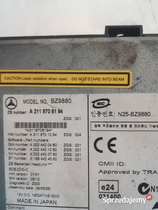 Radio command Mercedes CLS W 219 Lift nawigacja Kruszwica