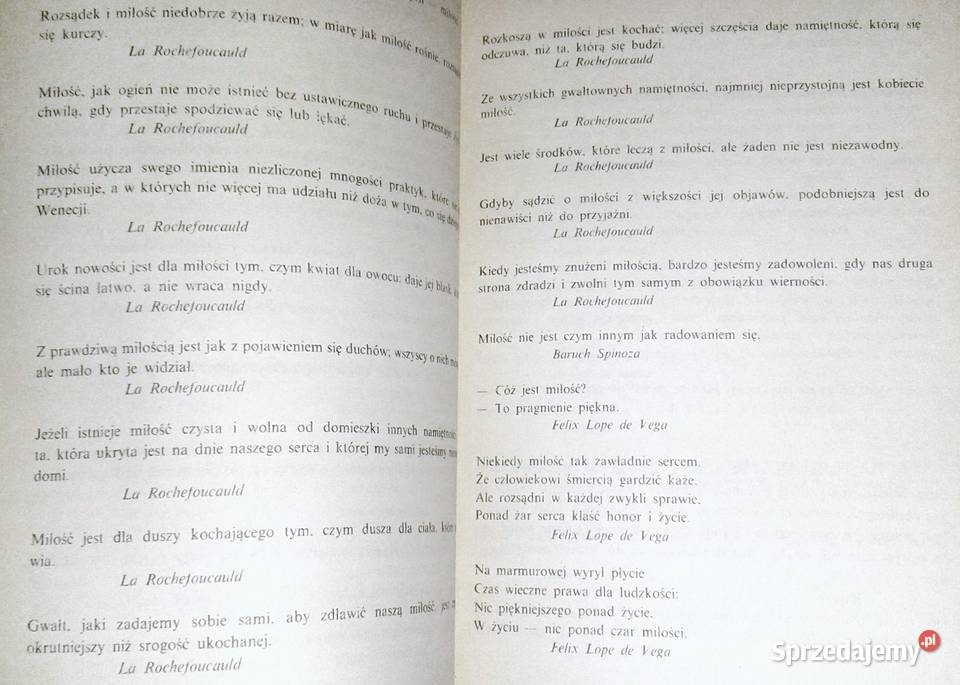 O miłości sentencje i zmyślenia Roman Szymański Rok wydania 1980 Chełm sprzedam