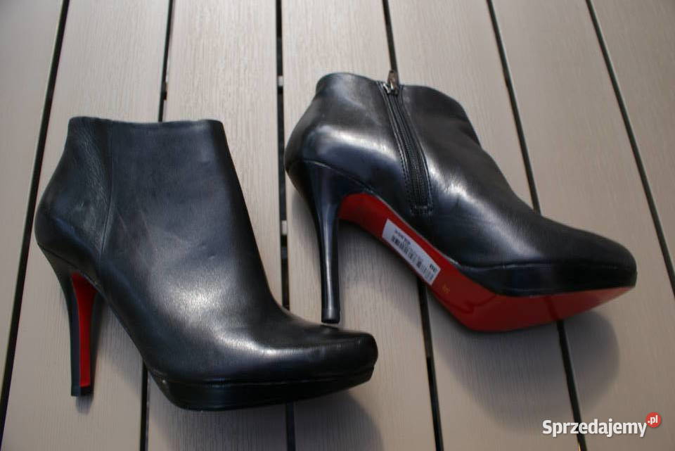 Buty Skórzane na Obcasie na Zamku39Okazja Olsztyn