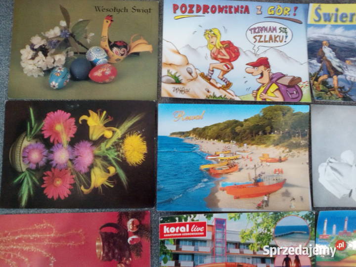 Stare widokówki czyste nieopisane Kąty Wrocławskie