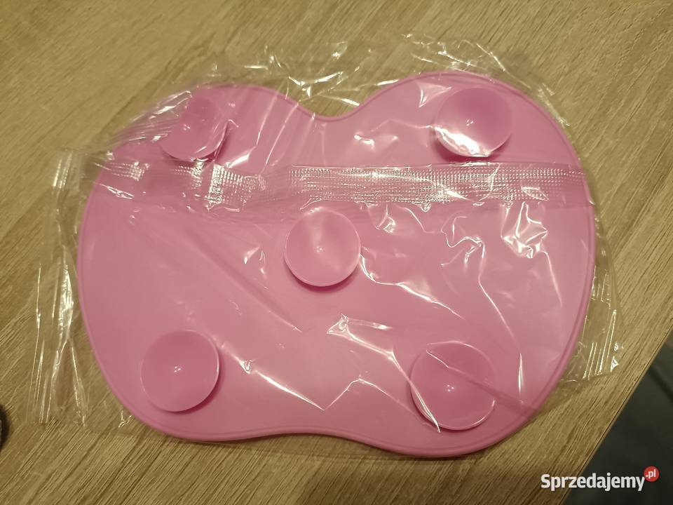 Mata silikonowa do czyszczenia pędzli różowa Kwidzyn