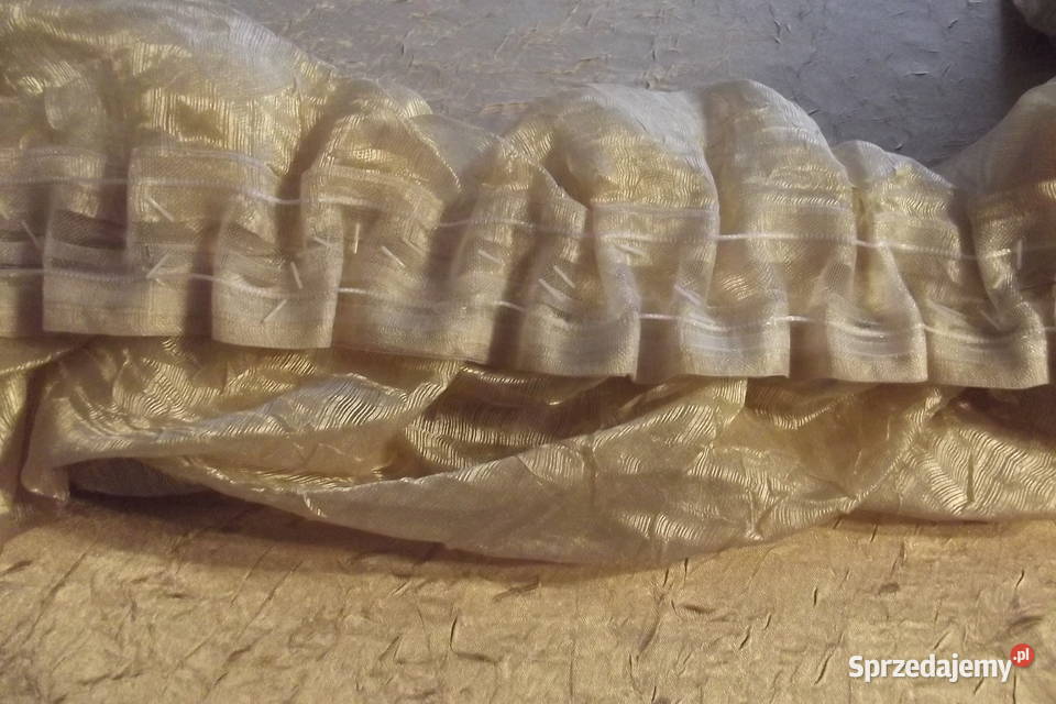 Lambrekin drapowany złoto 25240 Wyposażenie wnętrz śląskie