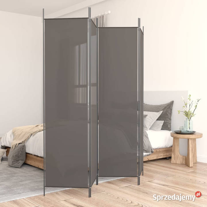 Parawan 4panelowy antracytowy 698x180 tkanina Warszawa sprzedam