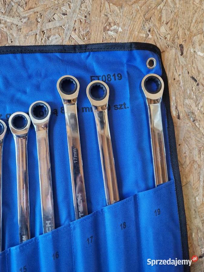 KLUCZE OCZKOWE Z GRZECHOTKĄ KOMPLET 819mm ZESTAW Narzędzia wielkopolskie Głogowa sprzedam