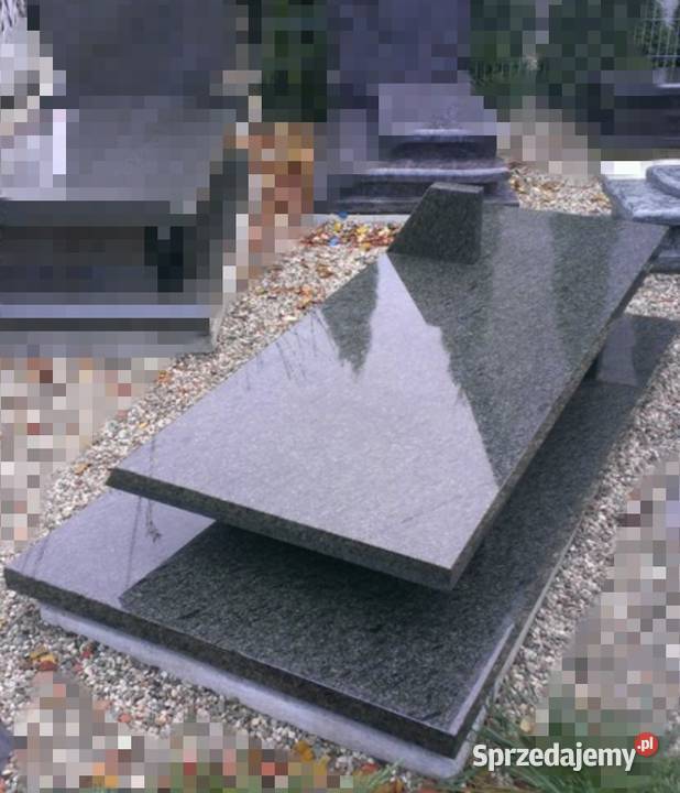 Kostka wokół grobu nagrobki granitowe Borki Wielkie