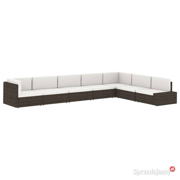 Sofa modułowa 3osobowa rattan PE czarna WM49506 Warszawa