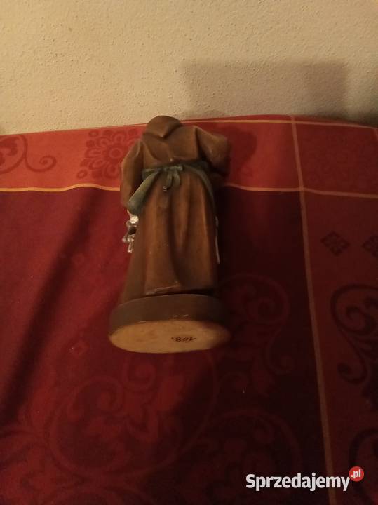 Drewniana rzeźba mnicha z kuflem Sztuka Warszawa