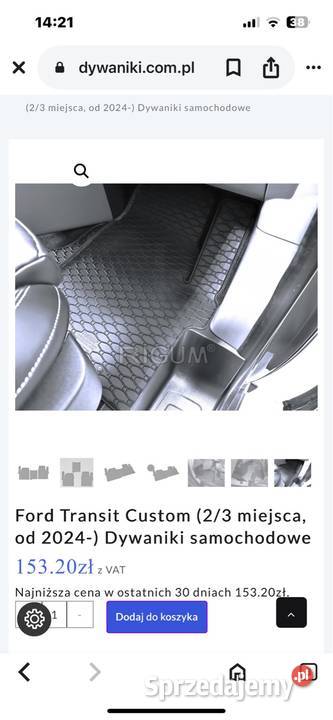 Dywaniki gumowe Ford Trasit Custom 2023r Rudzica sprzedam