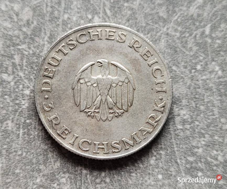 J9 NIEMCY srebro 3 Marki 1929 r G Wola Kruszyńska