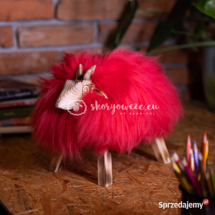 Krzesło baranek dekoracyjny czerwony Szaflary sprzedam