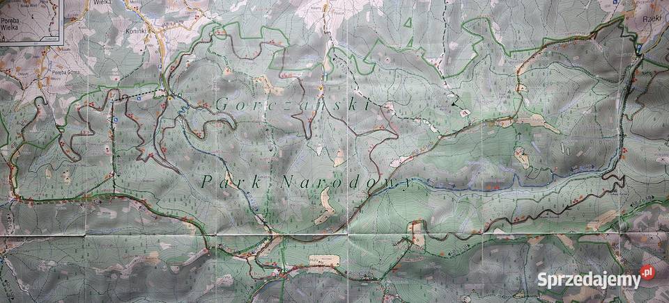 Gorczański Park Narodowy 125 000 mapa Kraków sprzedam