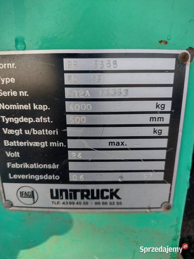 Wózek widłowy Mitsubishi diesel 5 ton udźwigu Wózki widłowe kujawsko-pomorskie Sośno sprzedam