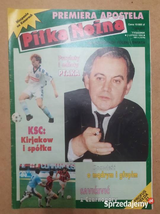 Tygodnik Piłka Nożna rocznik 1994 kompletny łódzkie Łódź