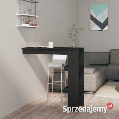 vidaXL Stolik barowy czarny 102x45x1035 materiał