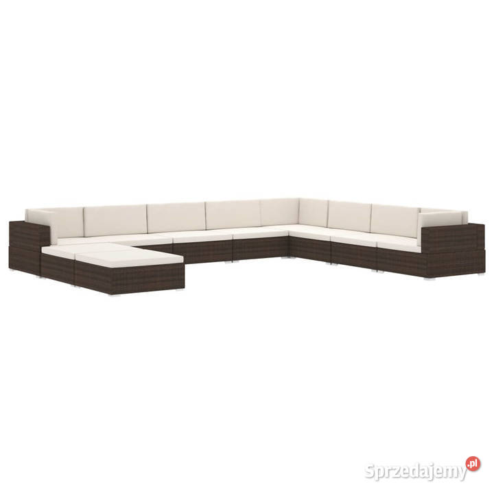 Środkowa sofa z poduszką 1 polirattan szara Warszawa