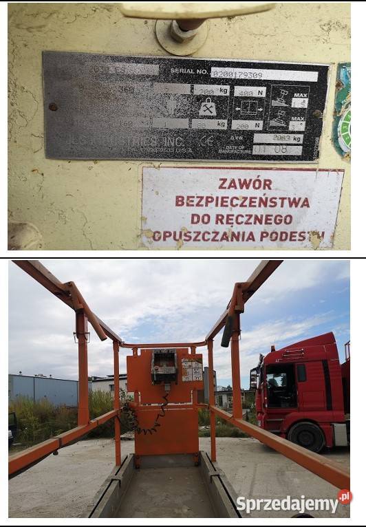 Podest ruchomy samojezdny nożycowy Wieluń sprzedam