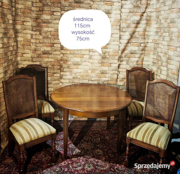 Dębowy stół z krzesłami Sandomierz