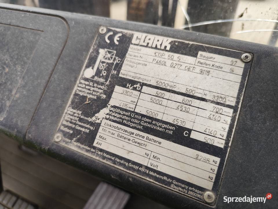 Wózek widłowy Clark LPG 5t i 4 t diesel