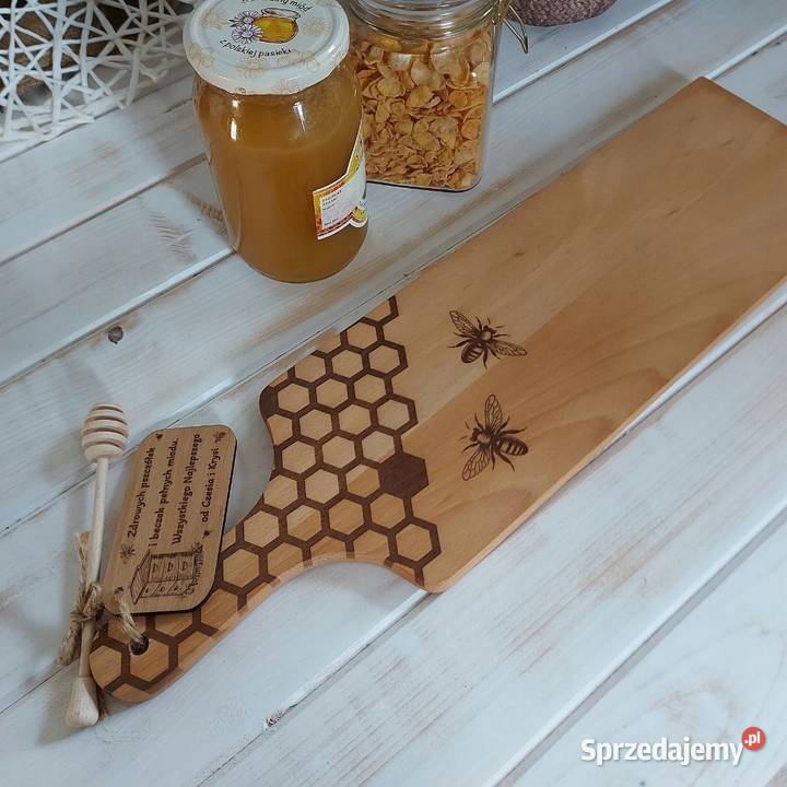 Długa Deska Do Krojenia Kuchenna z Rączką małopolskie Tworkowa