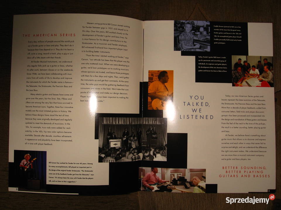 Fender American Series Guitars katalog broszura