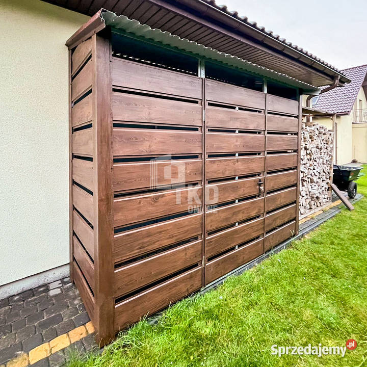 Wiata śmietnikowa Schowek 3x08m zabudowana Drzwi Słupsk