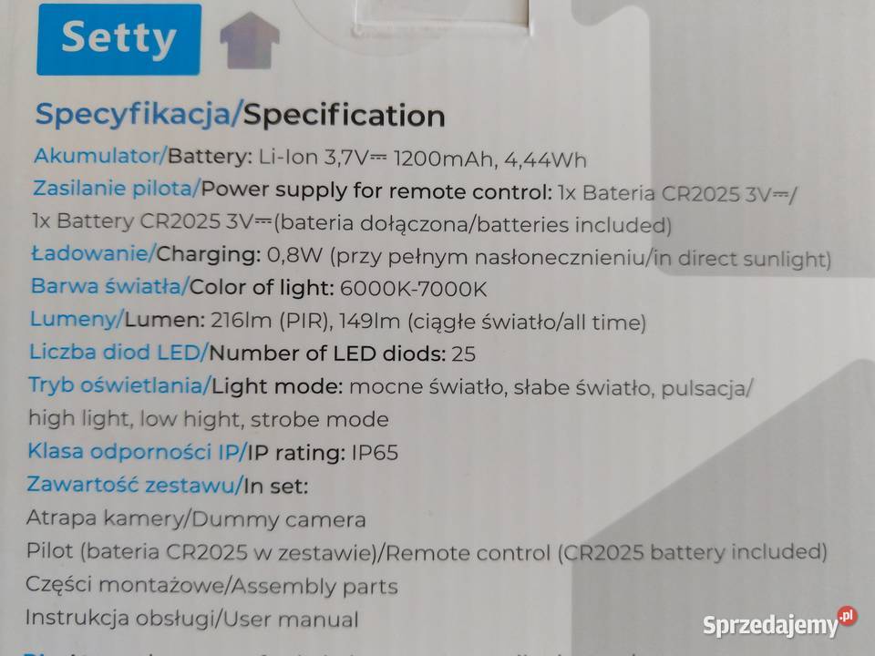 NAJTANIEJ Atrapa Kamery z Funkcją Lampy LED Zabrze