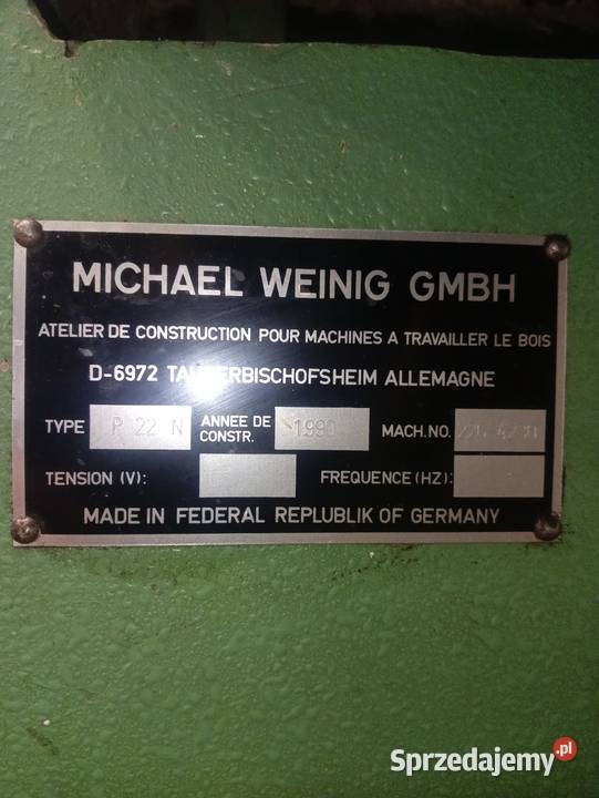 Strugarka 4stronna Weinig PROFIMAT 22 N Wejherowo