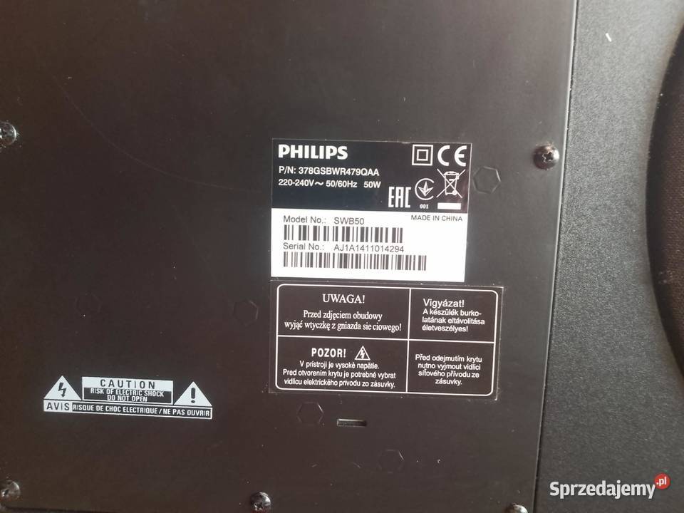 Subwoofer Bezprzewodowy Philips Swb50 Legnica