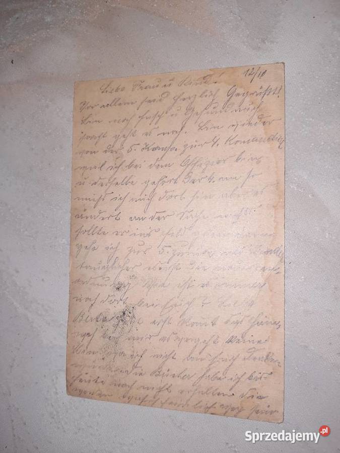 Stara 120 lat pocztowka pisana odrecznie z Pocztówki i karty telefoniczne Kolekcje Lubań