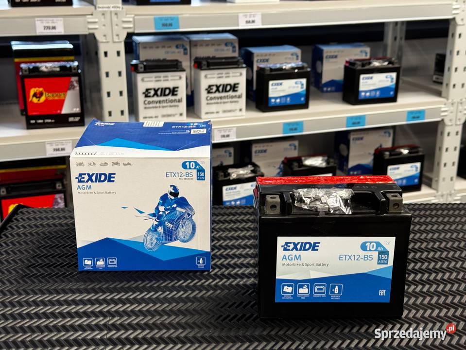 Akumulator EXIDE 12V 10Ah Ah ETX12BS YTX12BS Jasło